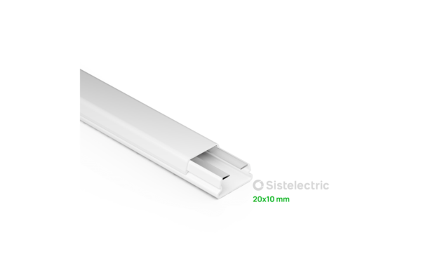 Cablecanal Sistelectric 20x10 C/retenedor