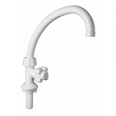 Grifo de mesada pico curvo móvil