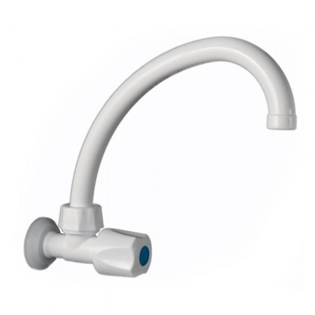 Grifo de pared pico curvo móvil